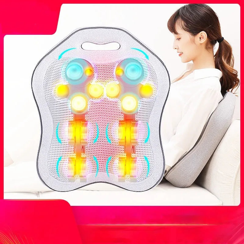 YJ-M8 plug-in type rechargeable automatic massage instrument with PU leather cover for waist and cervical spine