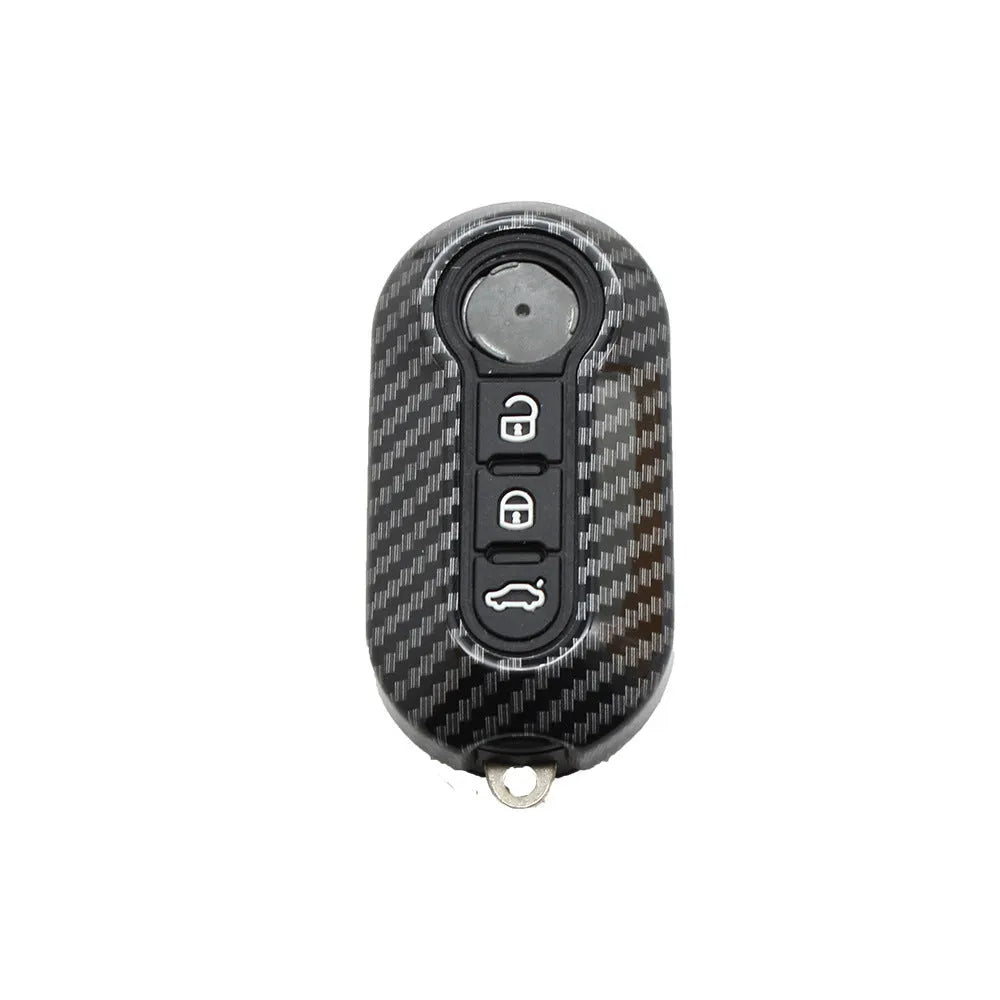 Fiat 500 Boyue Ottimo Viaggio remote key case replacement shell in black, red, or dark blue