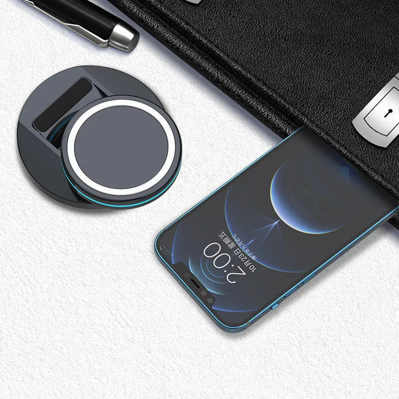 Folding magnetic wireless charger stand compatible with Apple iPhone 12