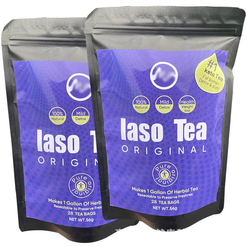Instant slimming tea bag in cold water, sugar-free detox herbal tea for weight management