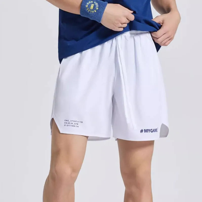 Men's training fitness shorts in four colours with moisture-wicking fabric for gym workouts