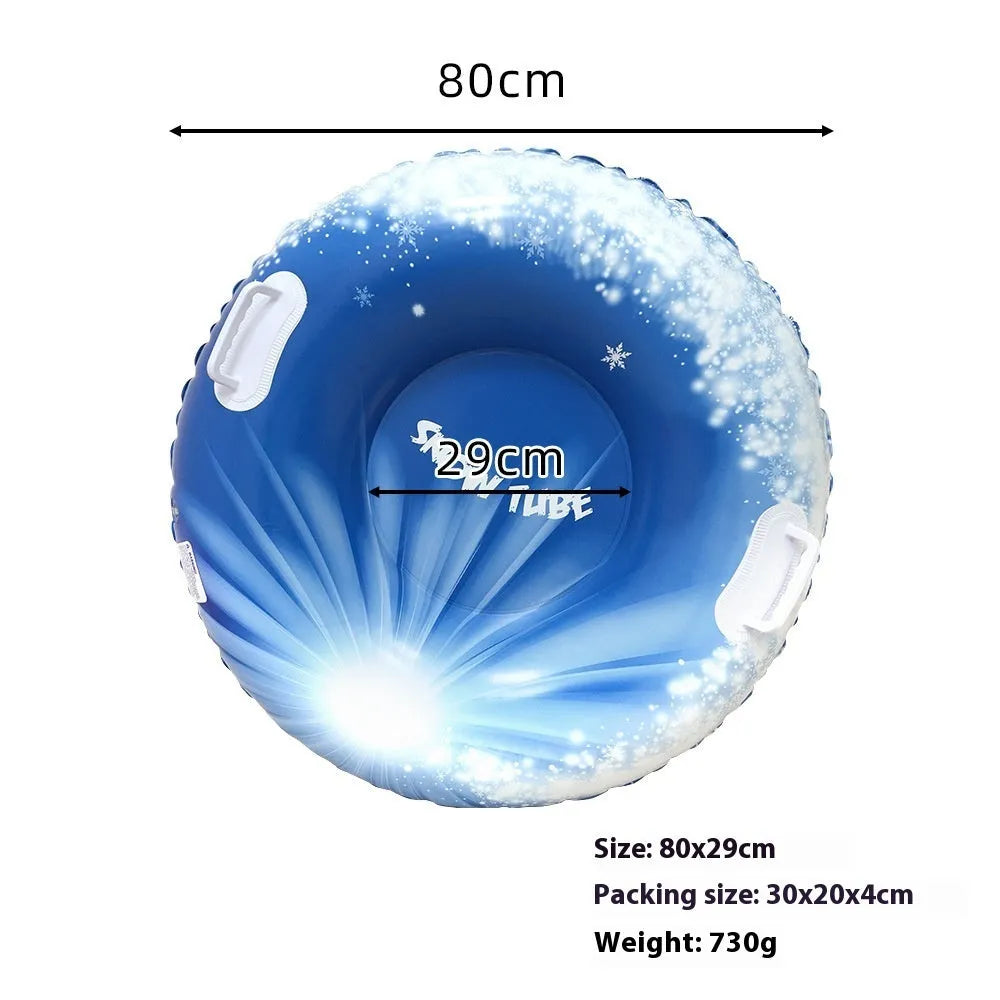 PVC winter ski ring toy in three colour options for snow play