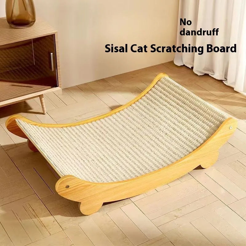 Sisal cat scratch board with natural sisal blanket scratching surface in small and large size options