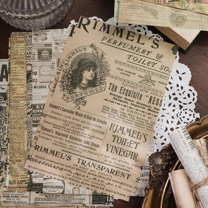 Retro literary notebook with classical letters decoration in multiple colour options