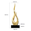 Resin high-rise festival decoration craft in bright gold colour with modern simple design