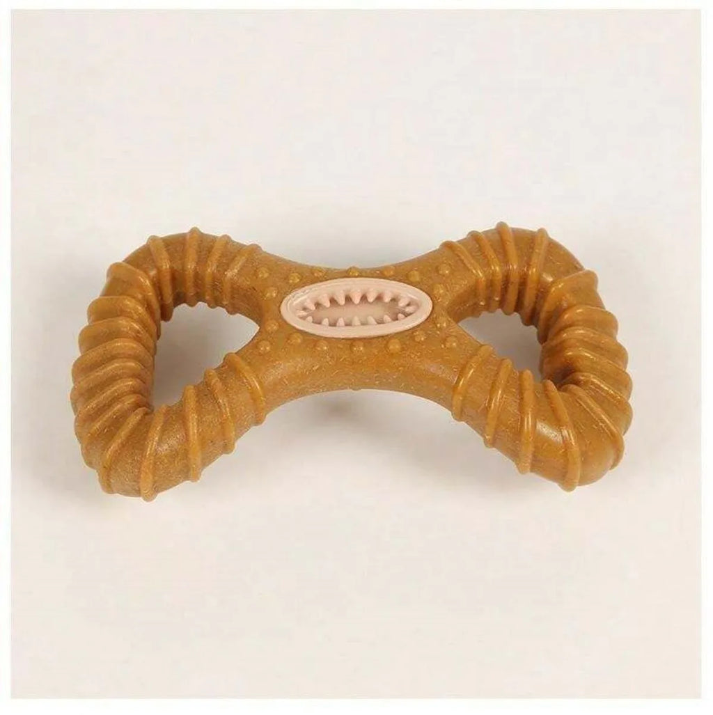 Durable dog chew bone toy for dental health in 8-shape and Y-shape variations
