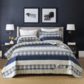 Quilted pure cotton bedspread and pillowcase set in a printed pattern for a 1.5-1.8m bed