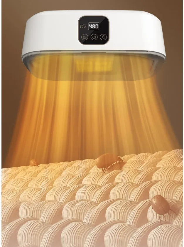 White cylindrical remote control laundry dryer with foldable design for compact storage