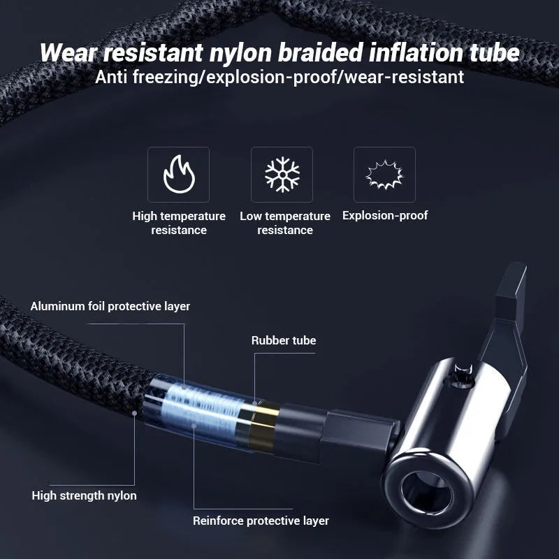 Wireless digital display inflator pump with 140psi pressure for car tyres and inflatables