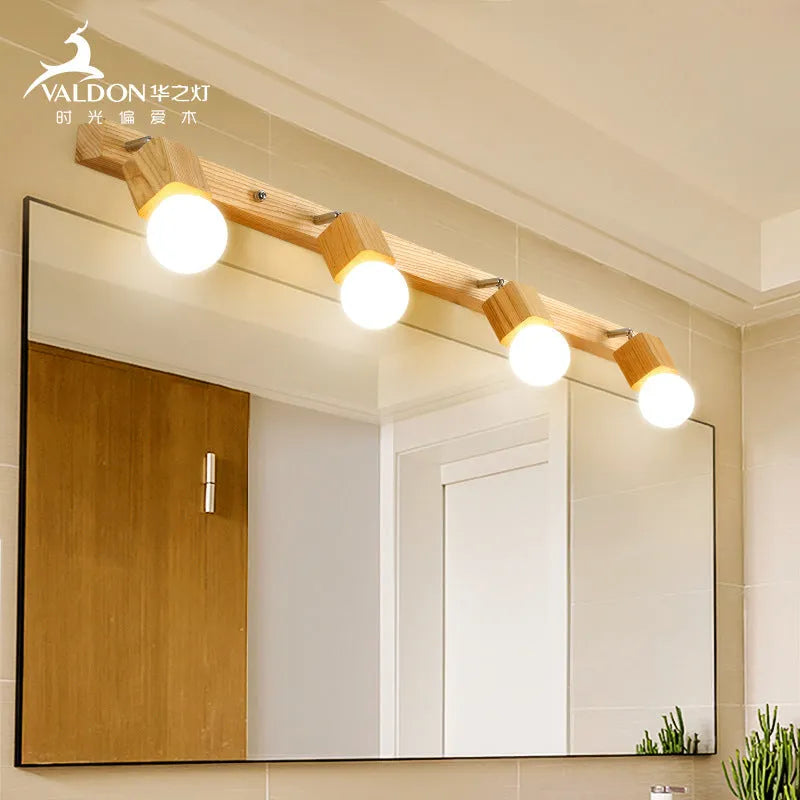 Modern circular mirror cabinet wall lamp with integrated LED light, 24cm diameter.