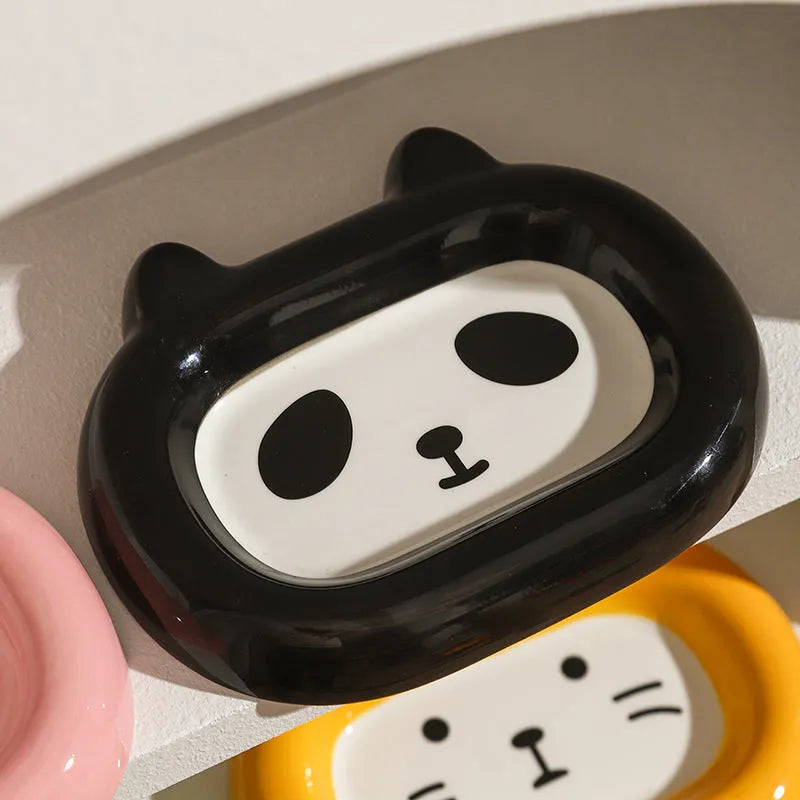 Ceramic cat dog food bowl with animal design in Cat style, measuring approx 12-15 cm