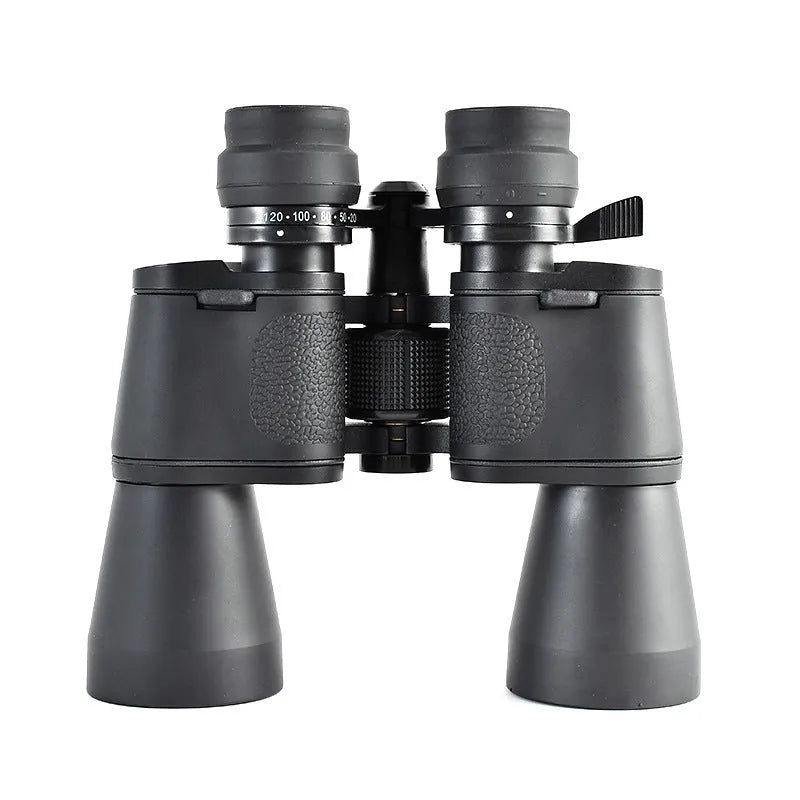 Outdoor telescope binoculars with 20-120x continuous zoom and 100mm objective lens for distance viewing