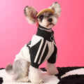 Puppy dog sports sweater cardigan in wool, dark green and red colours, available in sizes S to XXL