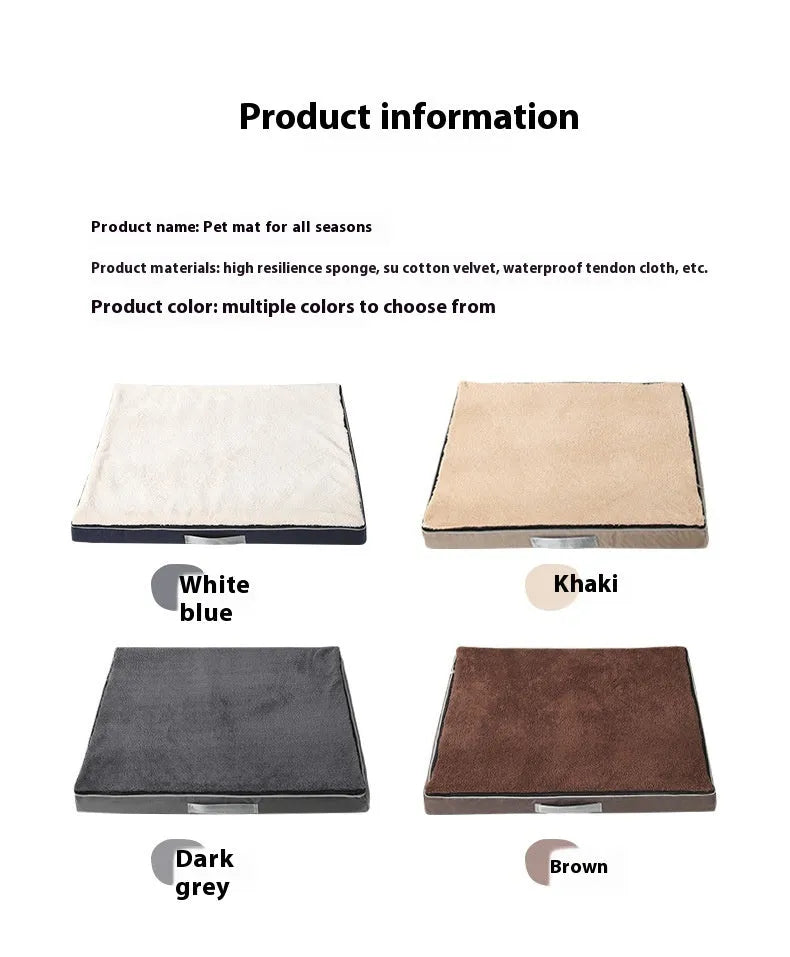 Removable washable sponge dog mat in brown colour on a light floor