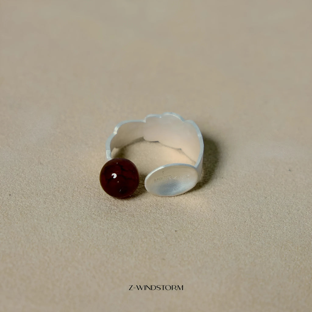 Alloy diamond shape electroplated ring and bracelet set on display