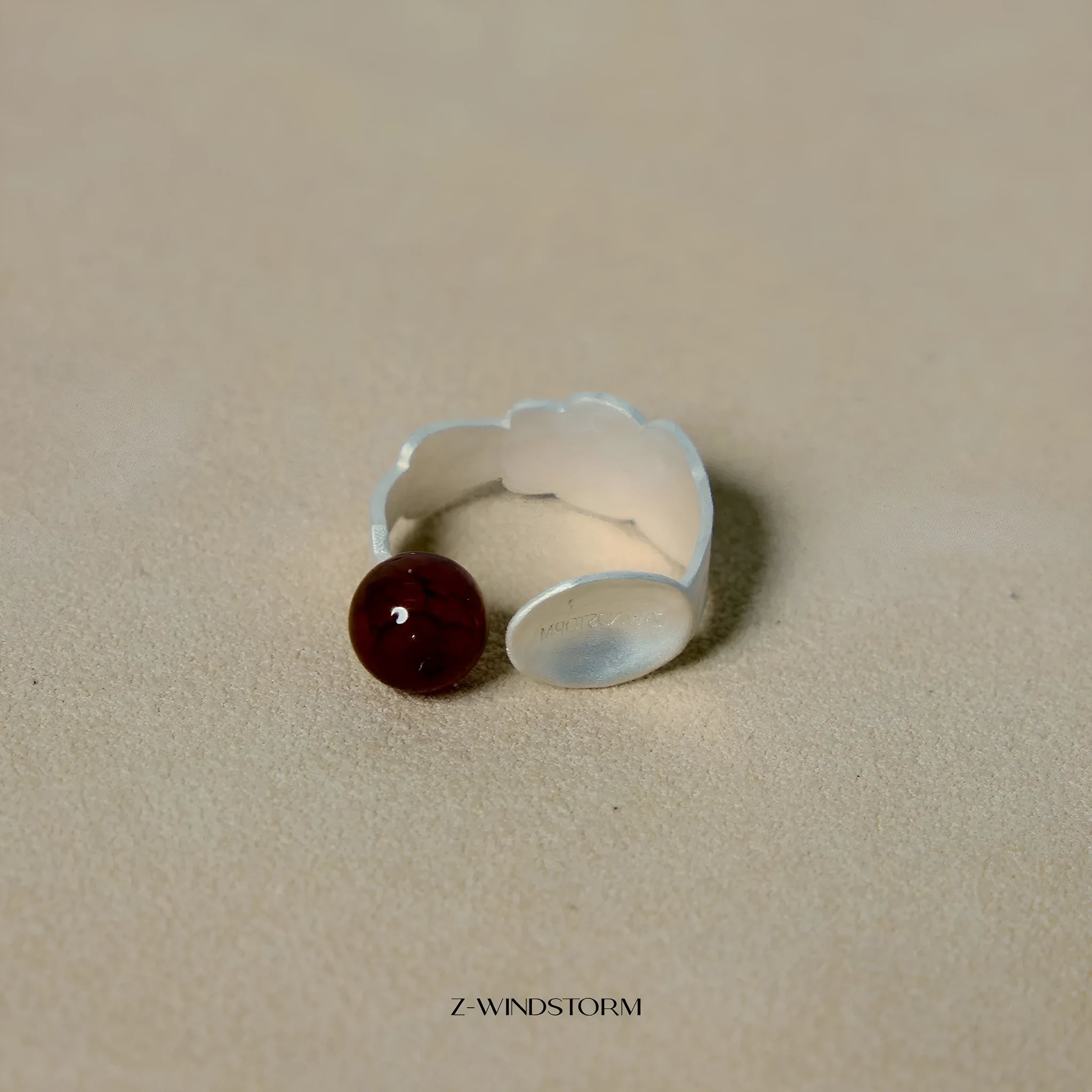 Alloy diamond shape electroplated ring and bracelet set on display