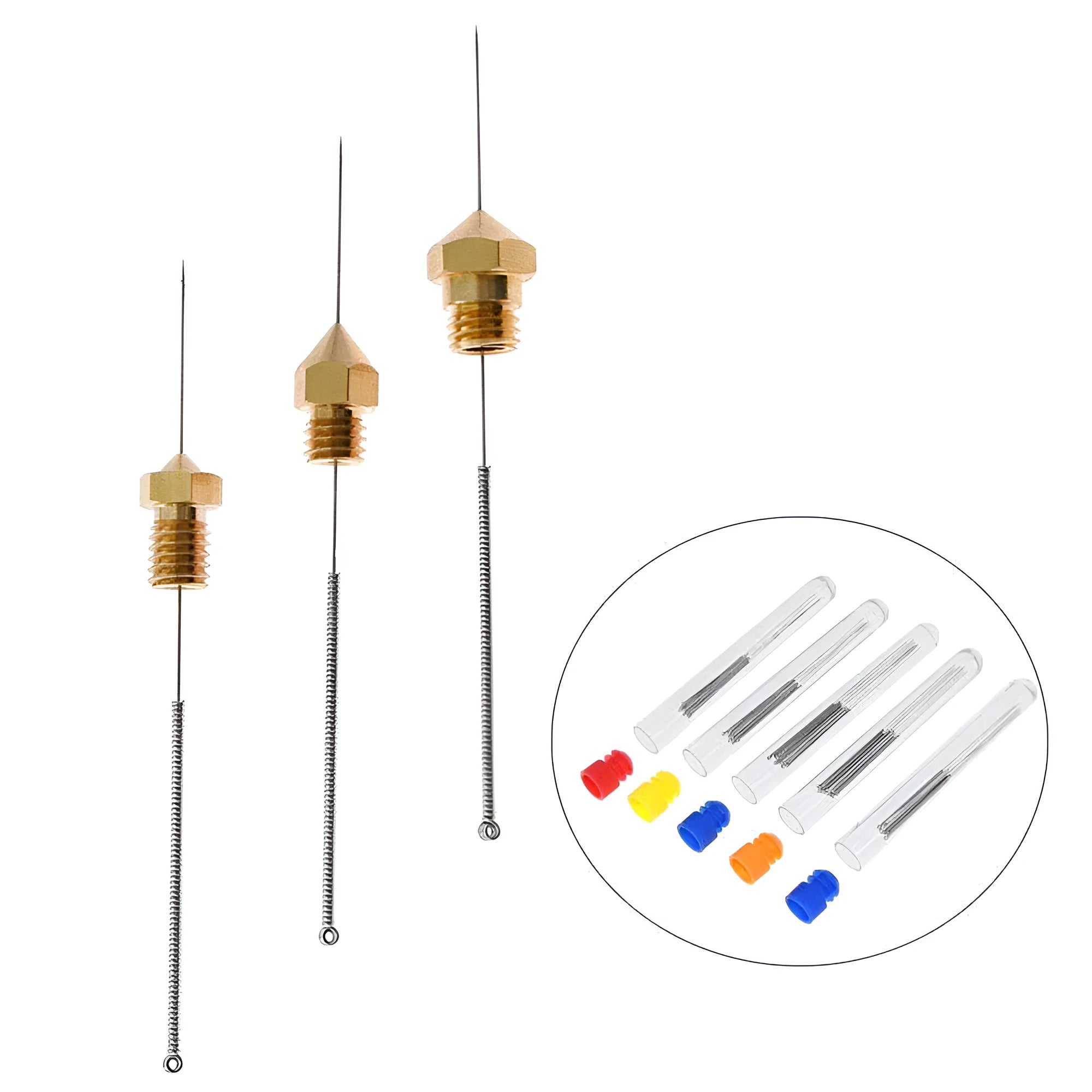 Ten stainless steel nozzle cleaning needles for E3D Mk8 3D printer hotends