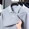 Men's loose fit cotton polo shirt with lapel collar in multiple colour options