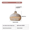 60cm diameter woven rattan Silent Wind style chandelier for pastoral living room.