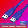 USB 3.0 A male to A male data cable for external hard disk enclosures on a white background.