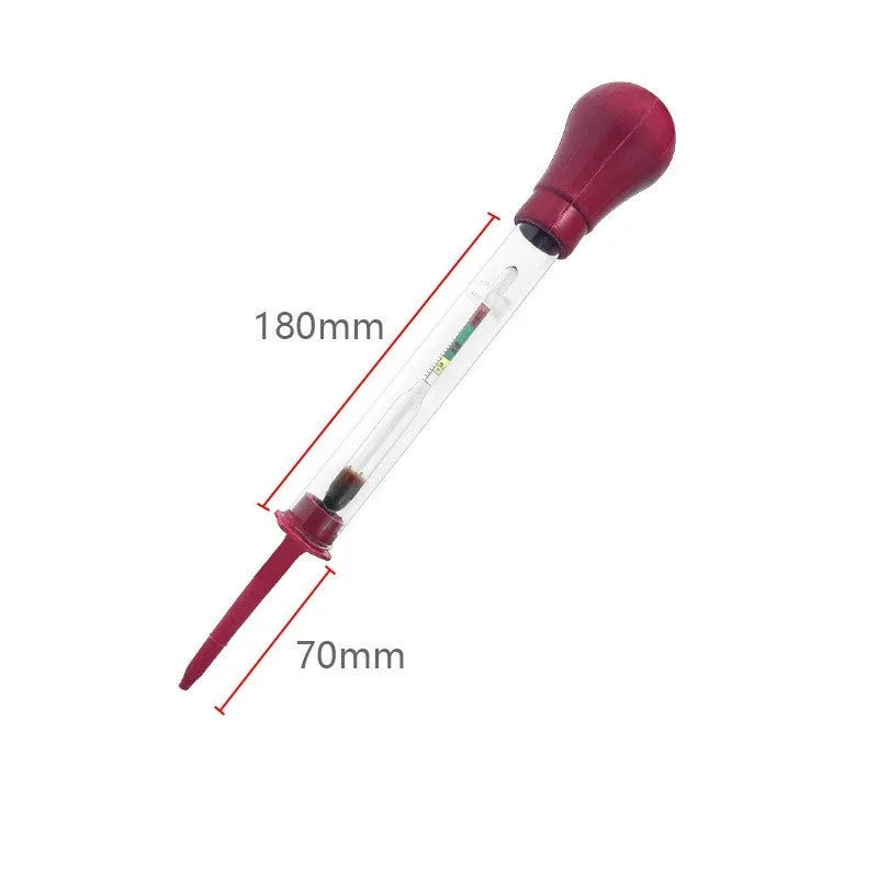 Glass electrohydraulic hydrometer for automobile battery electrolyte density measurement