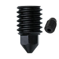 Hardened steel hot end assembly for A1 A1 Mini 3D printer with interchangeable nozzles and black silicone sleeve