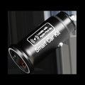 A black ABS plastic car charger locator designed to plug into a vehicle's 12V power socket.