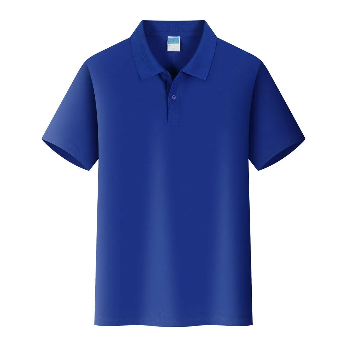 Short-sleeved cotton work shirt in straight cut design for advertising embroidery
