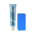Blue car window oil film remover with soft sponge brush for glass cleaning and hydrophobic protection