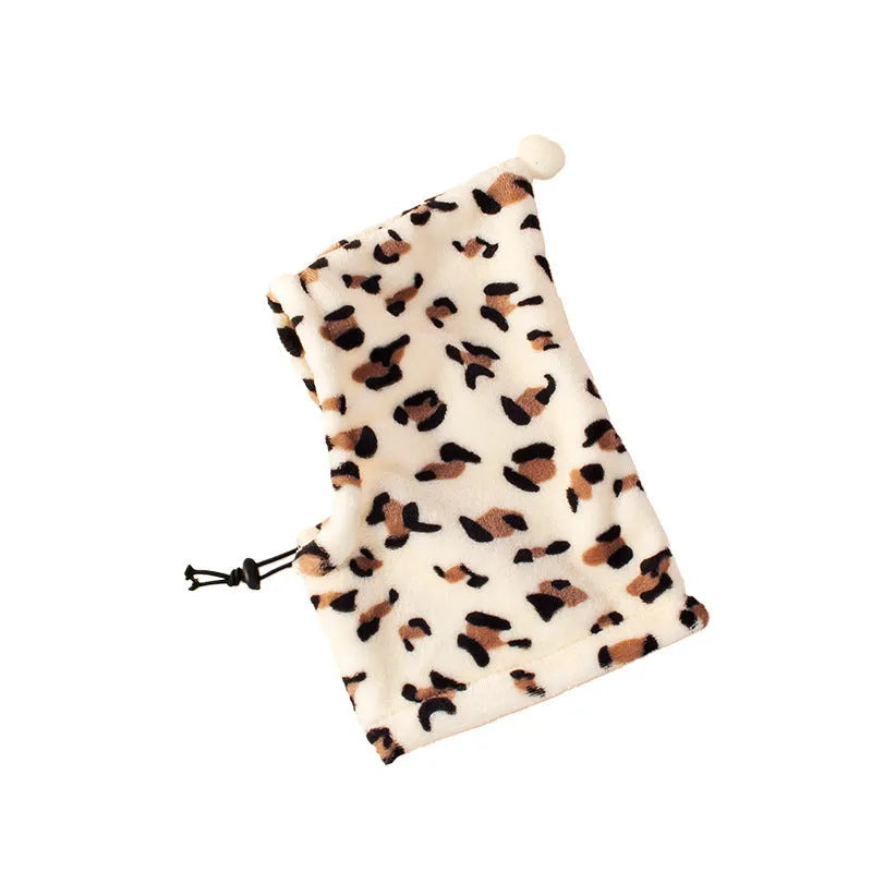 Cute bear headdress with rabbit ears pet hat for dog or cat in leopard print colour