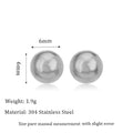 Stainless steel ball stud earrings minimalist geometric design gold silver colours