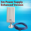 White USB wireless network card with adjustable antenna for extended Wi-Fi coverage