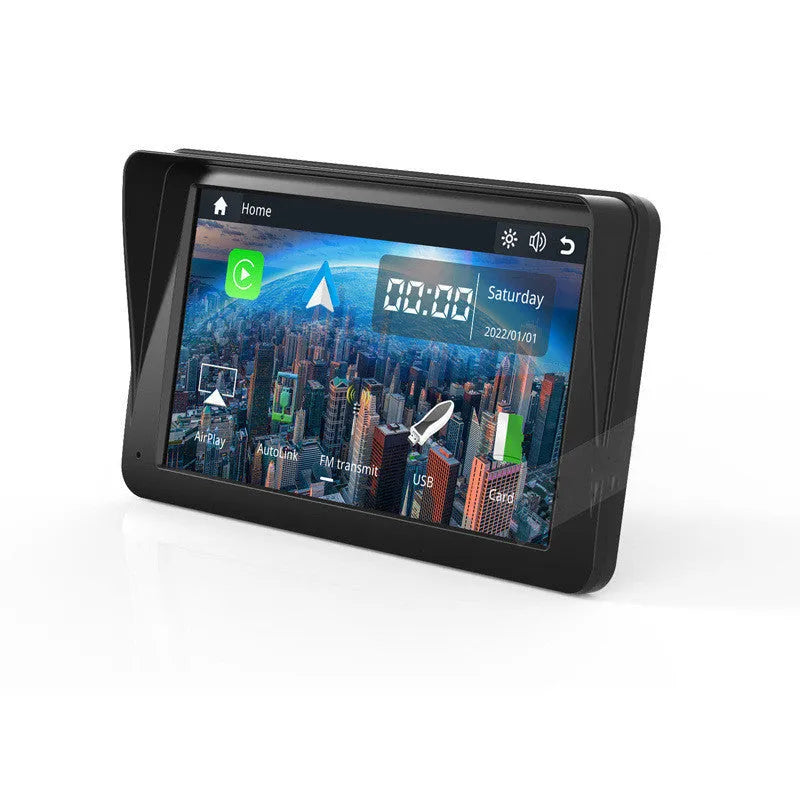 7-inch portable car smart display screen with retractable bracket mount for wireless Carplay projection