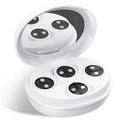 White red light EMS facial massage device with wireless handheld design for home beauty treatment