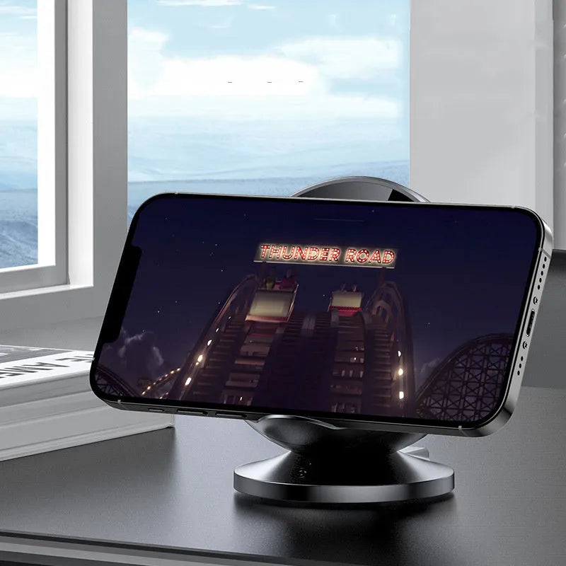 XC-11 model wireless charging phone holder with Bluetooth speaker in black, blue, pink, or white