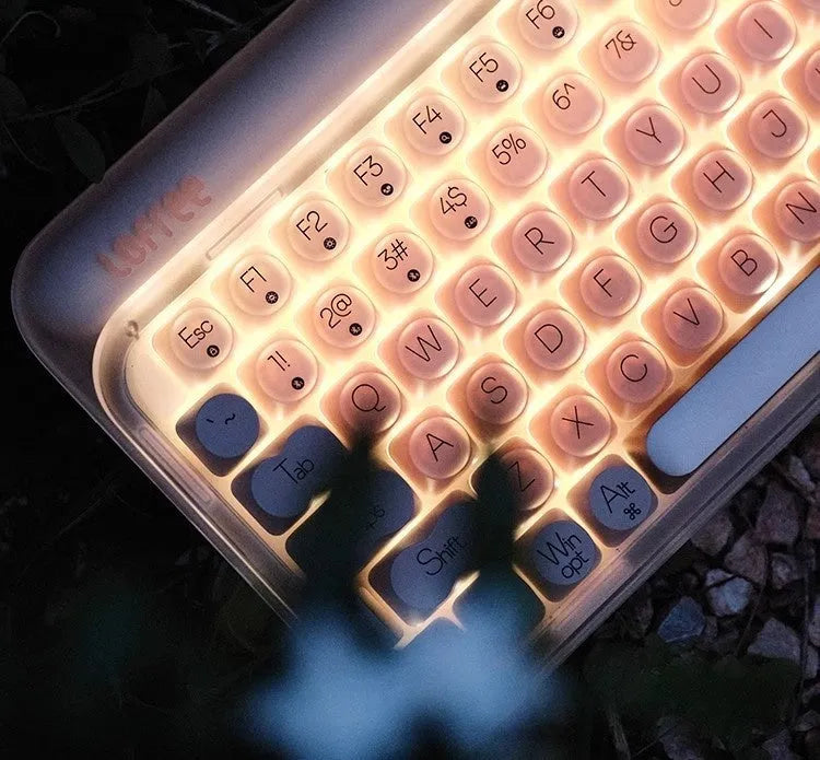 Liquid foundation colour wireless mechanical keyboard with Bluetooth mouse, calculator and pickup light