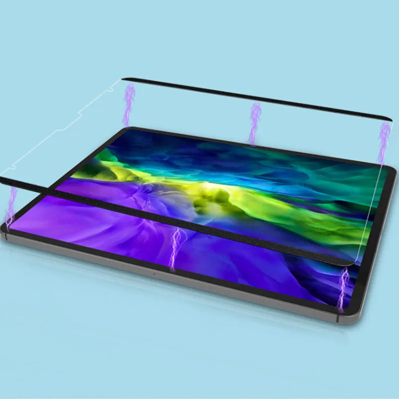 Magnetic detachable PET screen film for iPad mini 6, iPad Air 4, and iPad Pro 11-inch models.