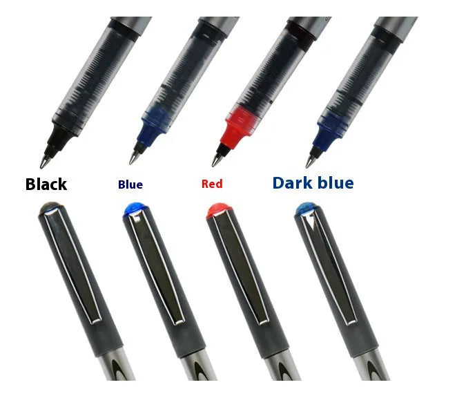 Water-based quick-drying signature pens with 0.5mm tips in multiple colours, packaged in 12-piece box