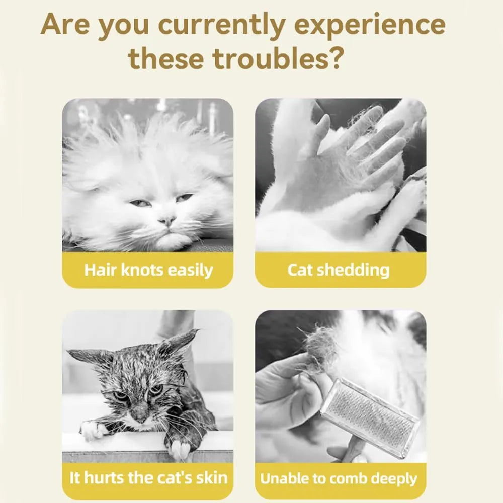 Green and yellow rechargeable silicone cat steam brush for grooming and massage.