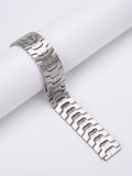 Stainless steel watch strap for Samsung Galaxy Watch 7, 6, 5 in silver colour with universal lugs.