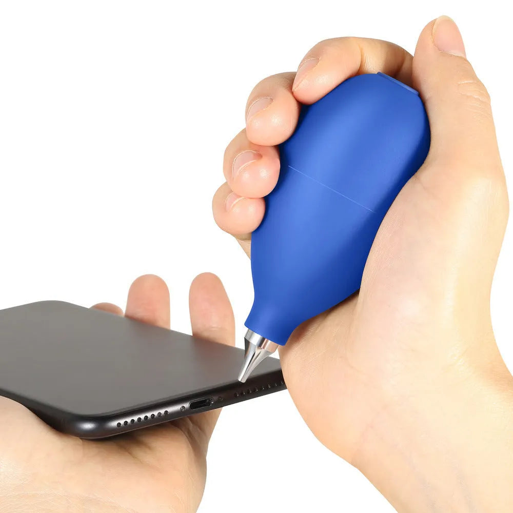 Blue rubber dust removal air blowing ball for camera phone clock cleaning