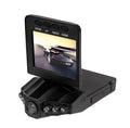 H198 HD six-light infrared night vision car dashboard camera recorder on a windscreen