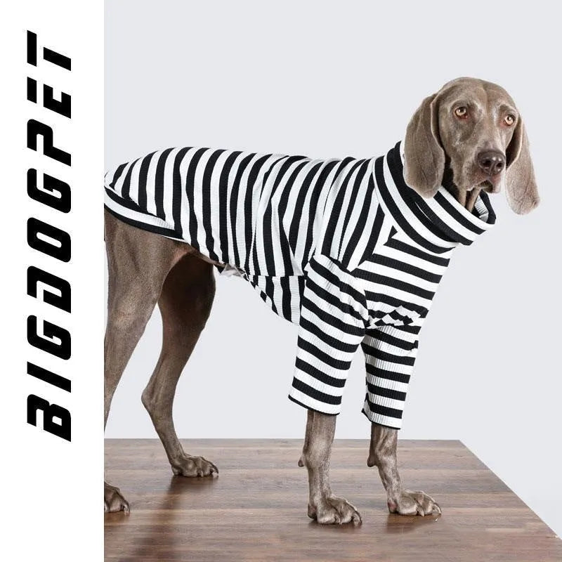 Black and white thin polyester dog vest for large dogs, multi-size from M to XXXL
