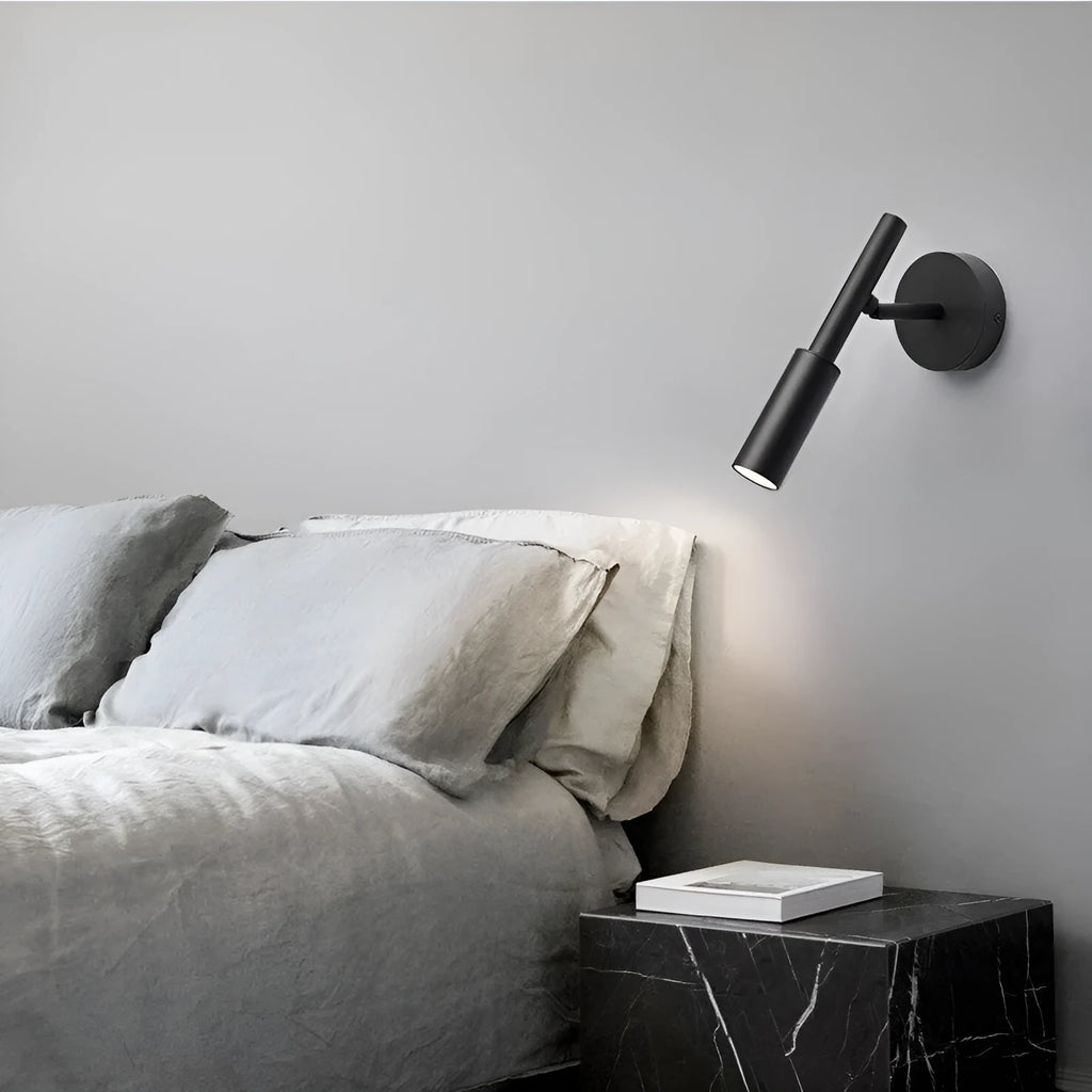 Modern simplicity wrought iron wall reading lamp 100x230mm black finish