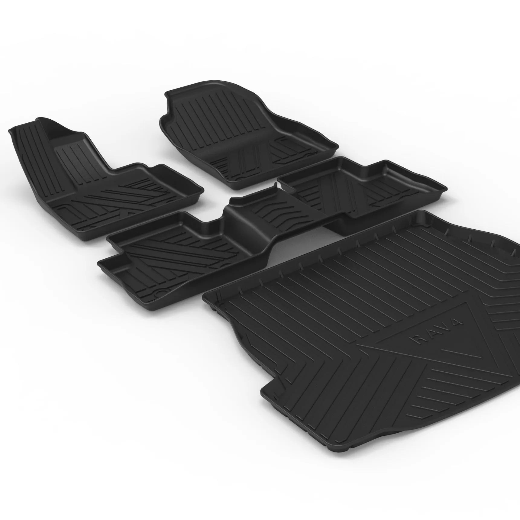 Black carbon fibre pattern TPE car boot pad for vehicle trunk protection
