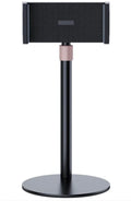 Black telescopic tablet mounting bracket extended to 200mm holding 11 inch tablet