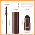 Professional eyebrow stamp kit with waterproof brown cream in compact 2g packaging for brow shaping