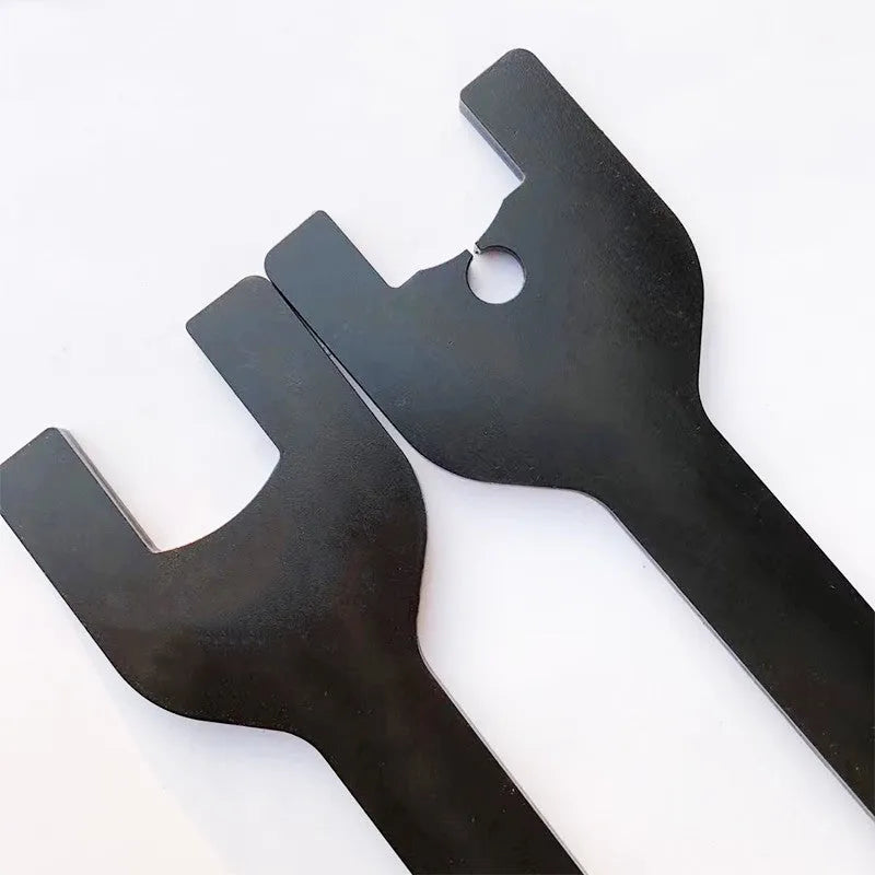 Two Land Rover fan wrench tools, sizes 36mm and 40mm, made from alloy steel for auto repair.