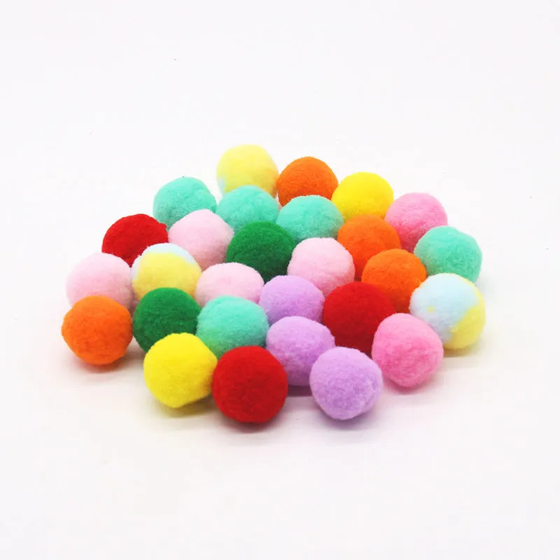 Colourful plush pet toy gun launching soft yarn balls for dogs to fetch