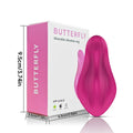 Rose red wearable butterfly female massager with APP remote control functionality